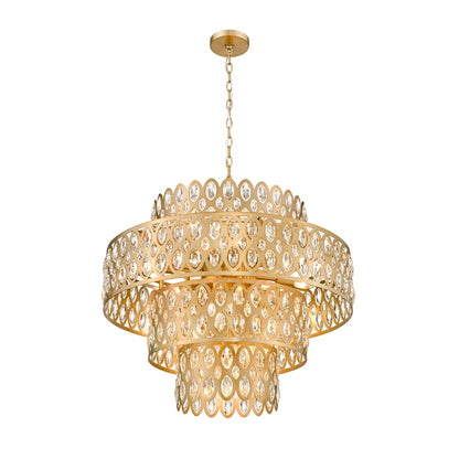 Z-Lite Dealey 13 Light 26" Wide Crystal Waterfall Chandelier