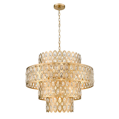 Z-Lite Dealey 13 Light 26" Wide Crystal Waterfall Chandelier