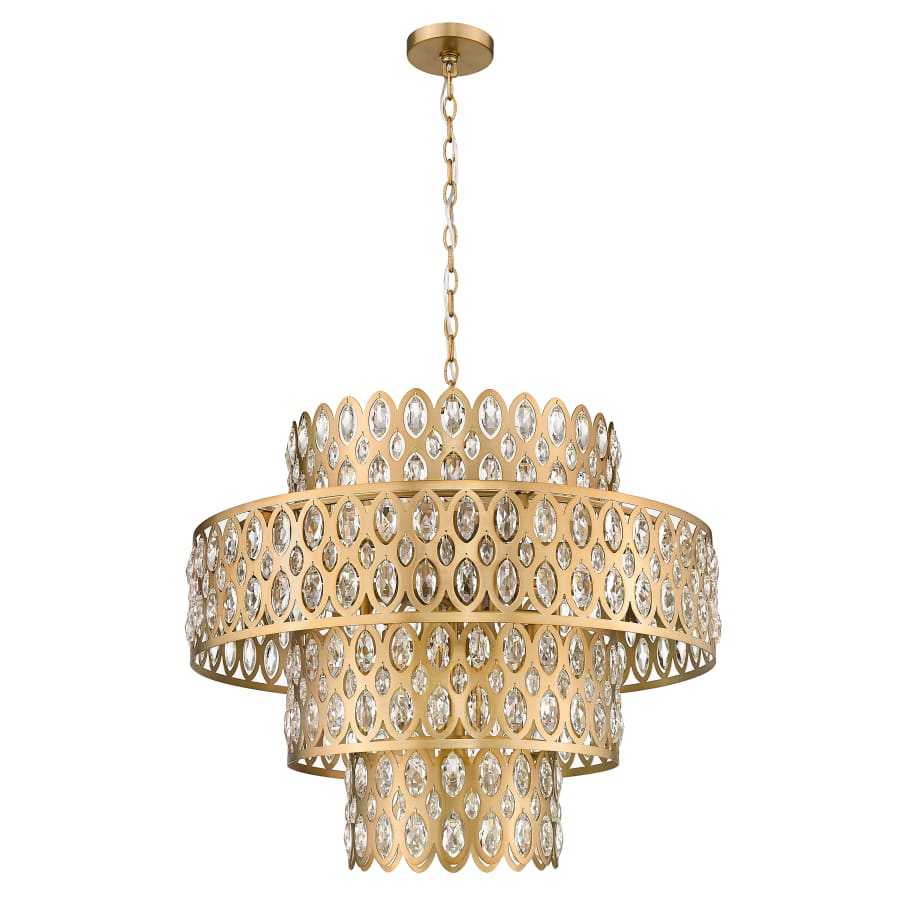 Z-Lite Dealey 13 Light 26" Wide Crystal Waterfall Chandelier