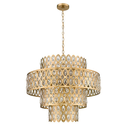 Z-Lite Dealey 13 Light 26" Wide Crystal Waterfall Chandelier