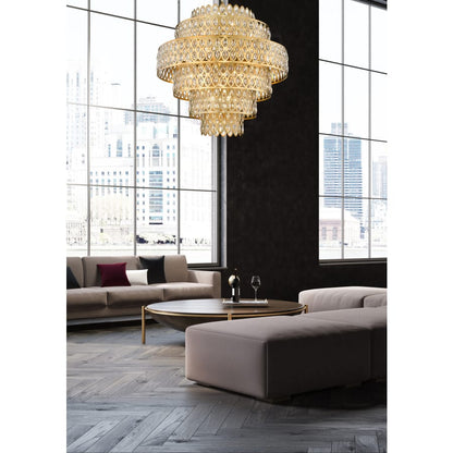 Z-Lite Dealey 17 Light 33" Wide Crystal Waterfall Chandelier