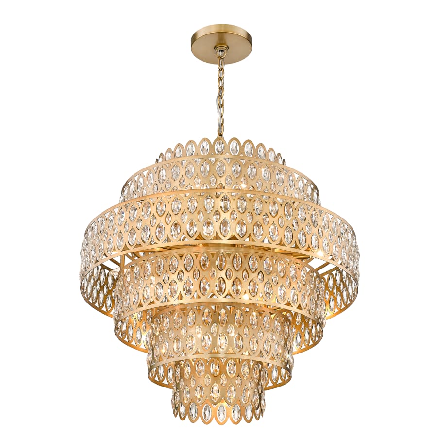 Z-Lite Dealey 17 Light 33" Wide Crystal Waterfall Chandelier
