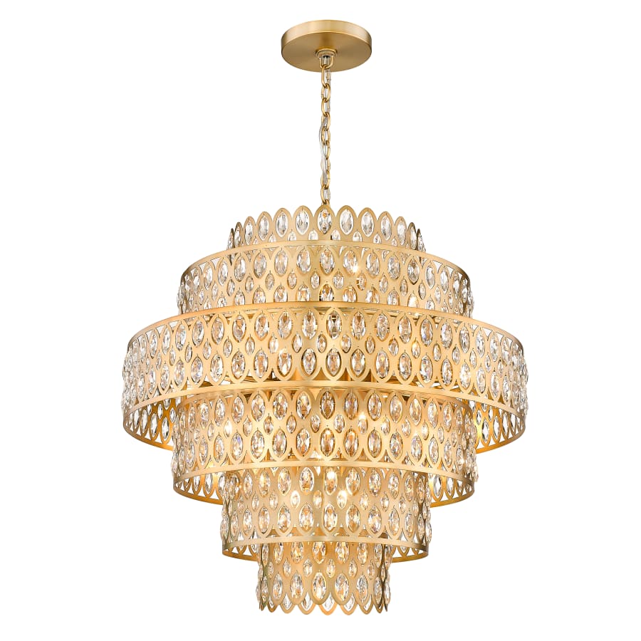 Z-Lite Dealey 17 Light 33" Wide Crystal Waterfall Chandelier