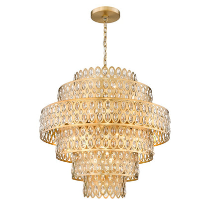 Z-Lite Dealey 17 Light 33" Wide Crystal Waterfall Chandelier