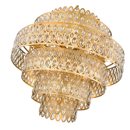 Z-Lite Dealey 17 Light 33" Wide Crystal Waterfall Chandelier