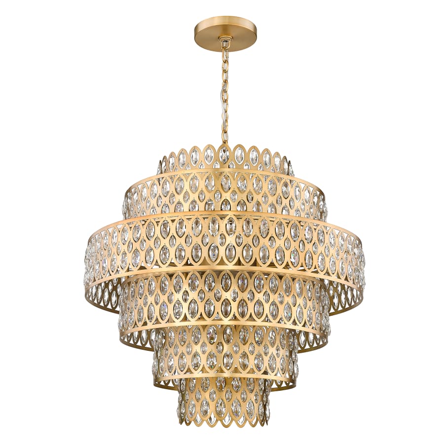 Z-Lite Dealey 17 Light 33" Wide Crystal Waterfall Chandelier