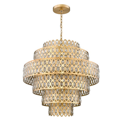 Z-Lite Dealey 17 Light 33" Wide Crystal Waterfall Chandelier