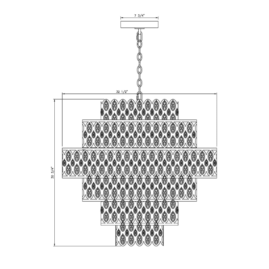 Z-Lite Dealey 17 Light 33" Wide Crystal Waterfall Chandelier
