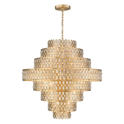 Z-Lite Dealey 25 Light 45" Wide Crystal Waterfall Chandelier