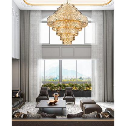 Z-Lite Dealey 25 Light 45" Wide Crystal Waterfall Chandelier