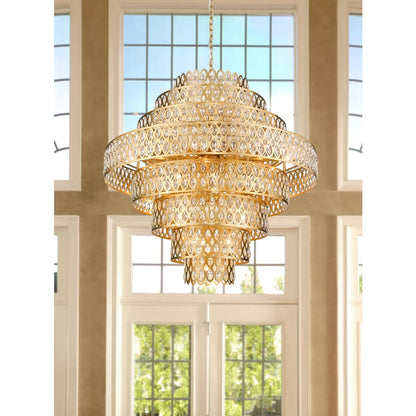 Z-Lite Dealey 25 Light 45" Wide Crystal Waterfall Chandelier