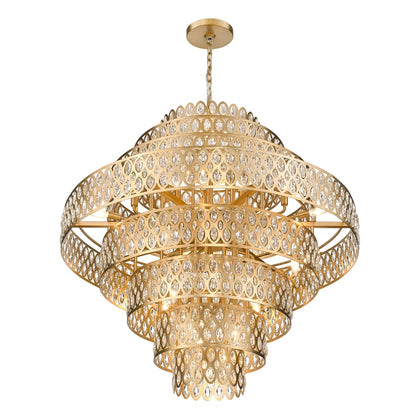Z-Lite Dealey 25 Light 45" Wide Crystal Waterfall Chandelier