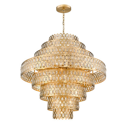 Z-Lite Dealey 25 Light 45" Wide Crystal Waterfall Chandelier