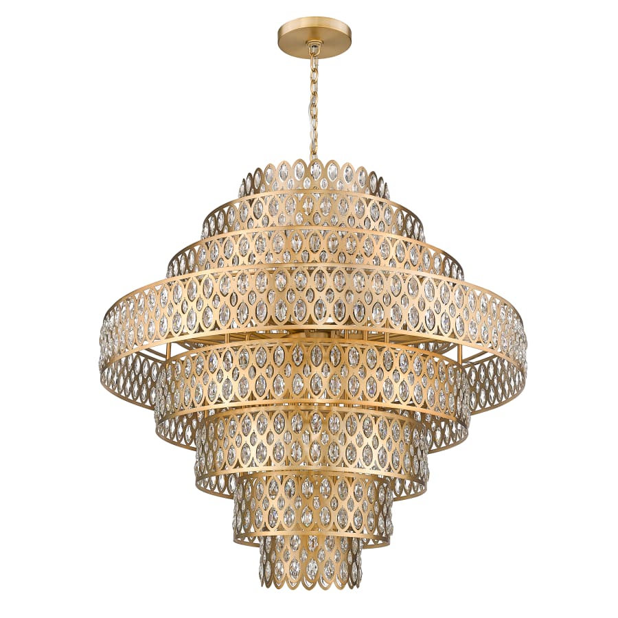Z-Lite Dealey 25 Light 45" Wide Crystal Waterfall Chandelier