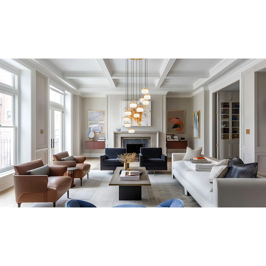 Z-Lite Renaud 28" Wide LED Multi Light Pendant