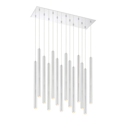 Z-Lite Forest 14 Light 32" Wide LED Linear Pendant with 24" Pendants