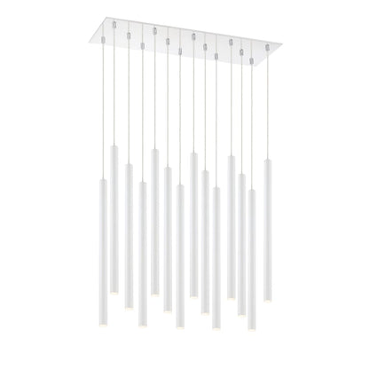 Z-Lite Forest 14 Light 32" Wide LED Linear Pendant with 24" Pendants