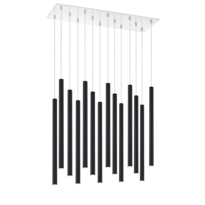 Z-Lite Forest 14 Light 32" Wide LED Linear Pendant with 24" Pendants