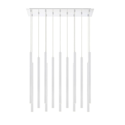 Z-Lite Forest 14 Light 32" Wide LED Linear Pendant with 24" Pendants