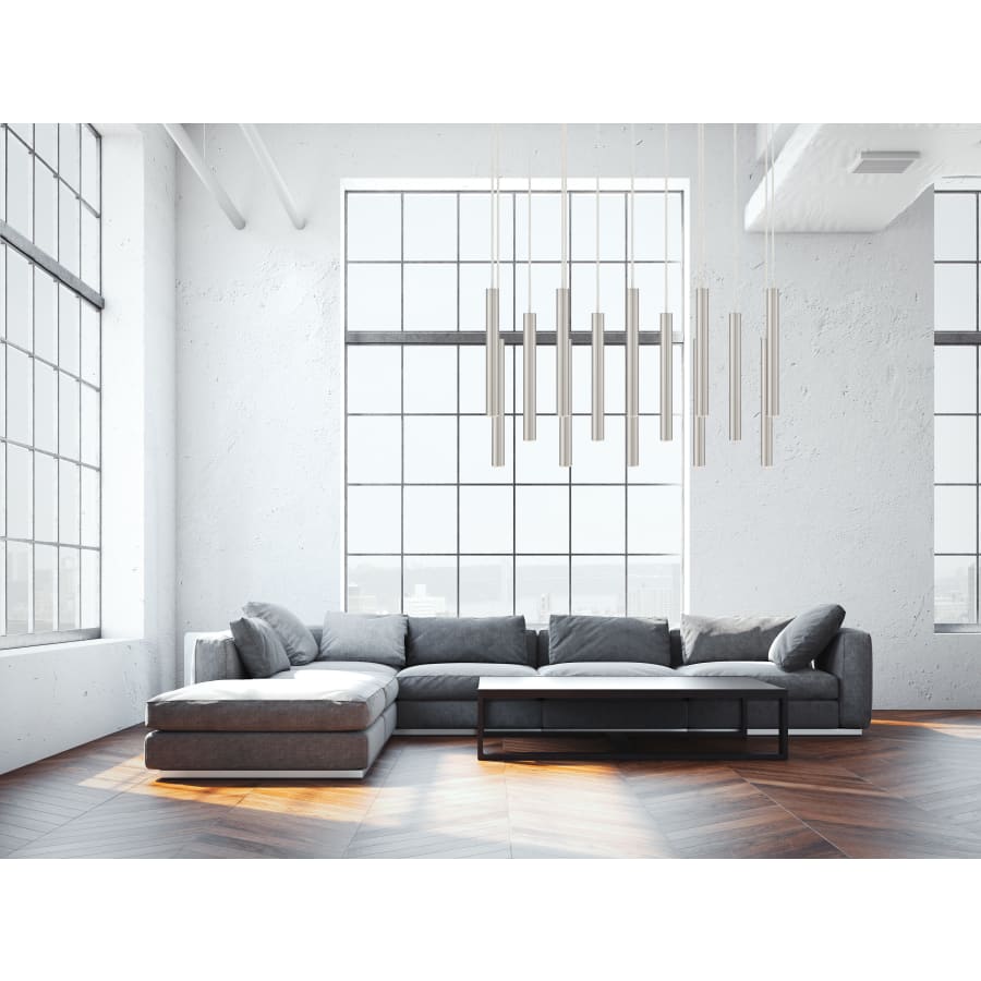 Z-Lite Forest 14 Light 32" Wide LED Linear Pendant with 24" Pendants