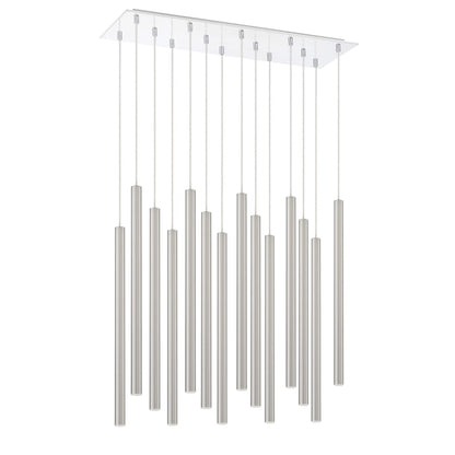 Z-Lite Forest 14 Light 32" Wide LED Linear Pendant with 24" Pendants